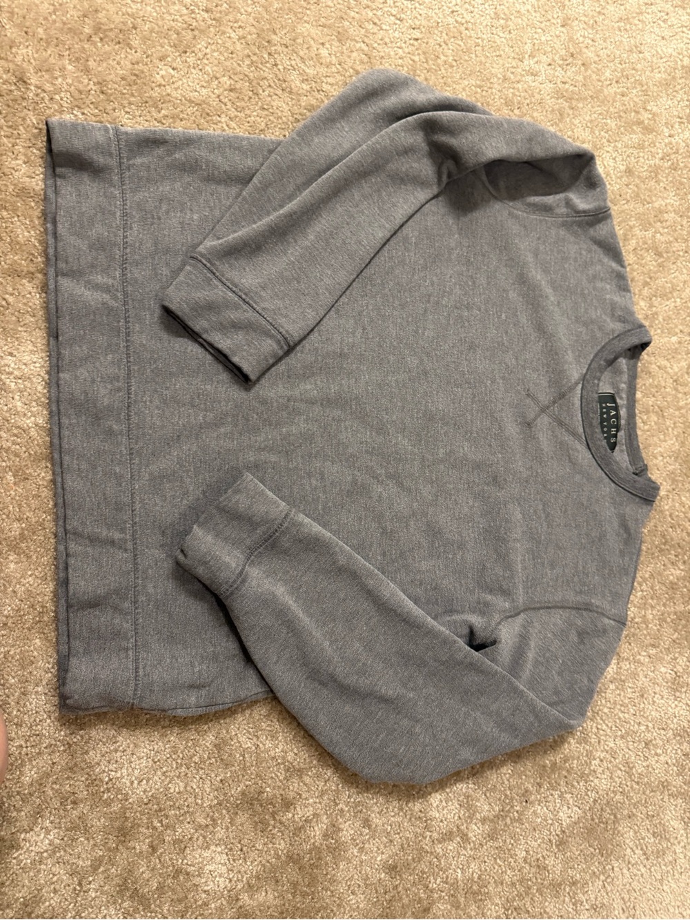 Jachs New York Premium Outdoors Gray Men's Crewneck Pullover Sweater